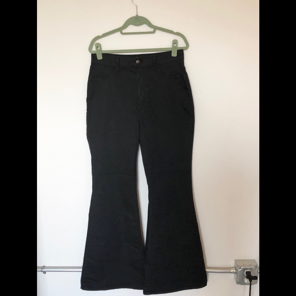 Black High Waist Flares, 1XL, Stretch NWOT